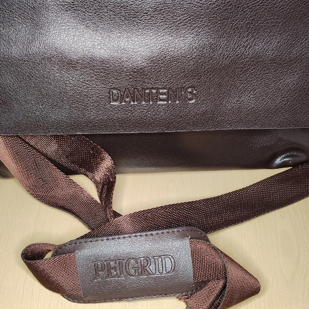 Brown Leather Messenger Bag By Danten's Peigrid